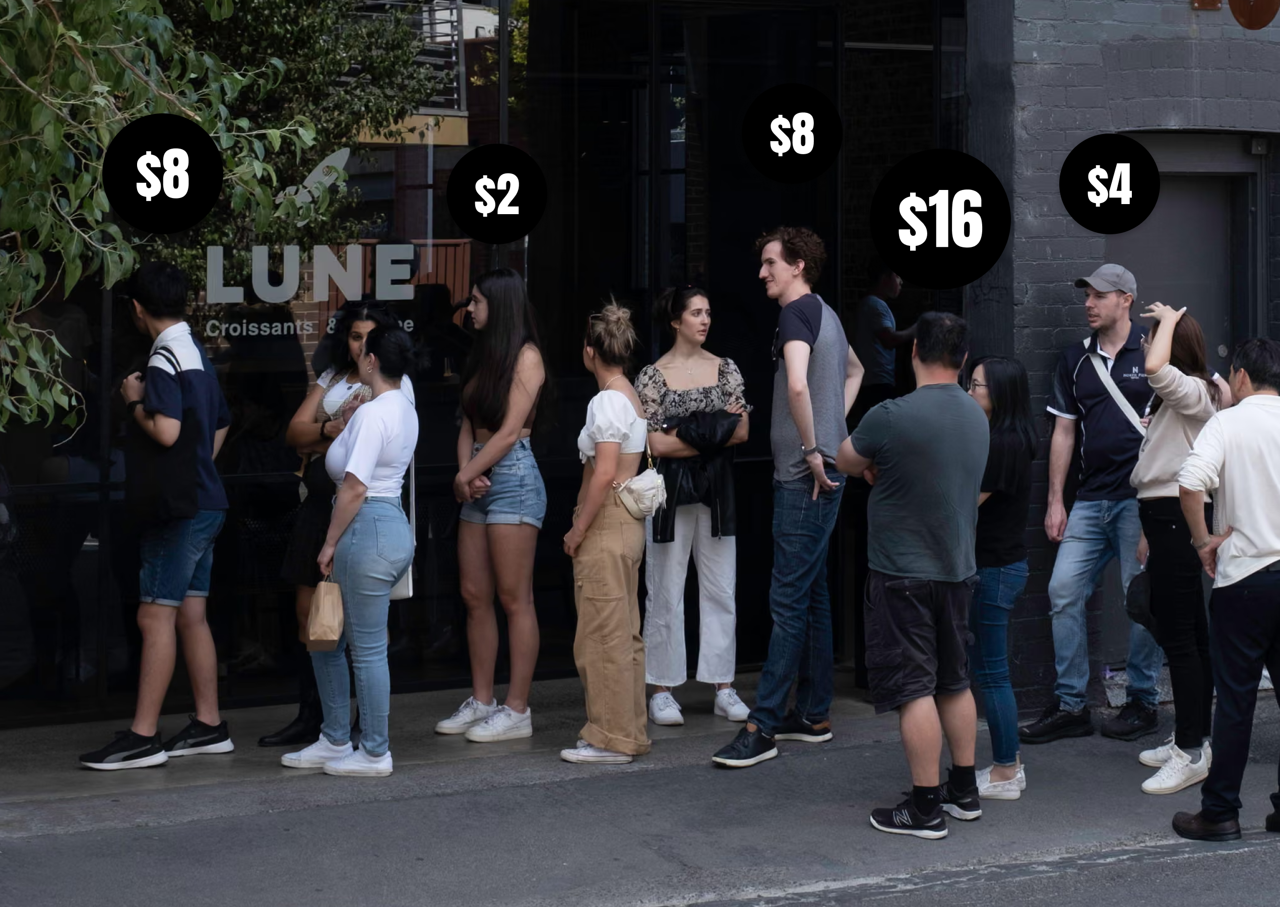 Givee community network interface showing tap-to-donate placements